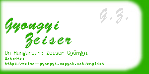 gyongyi zeiser business card